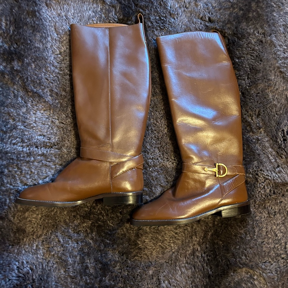 Nine West brown calf high boots